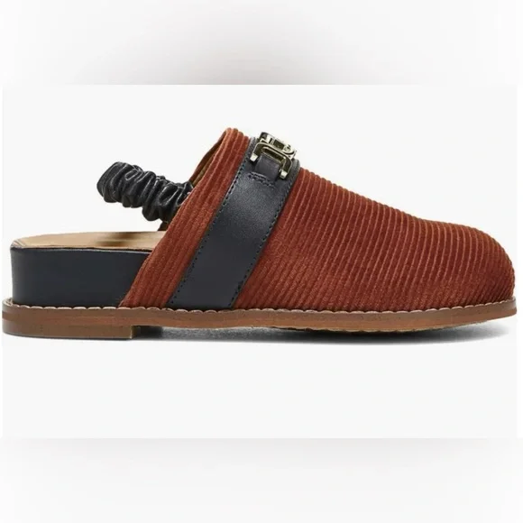 SAM EDELMAN KID’S JUNEY CLOG GIRLS SLIP-ON LOAFERS GOLD ACCENT BROWN COLOR 2 M - Picture 7 of 10